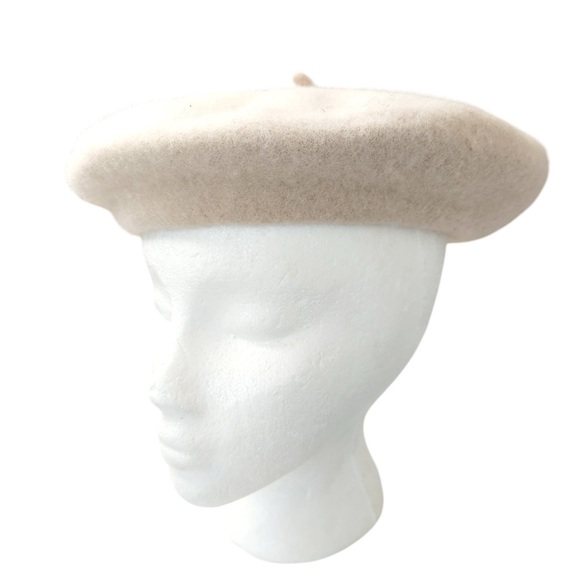 Pimkie Beret Hat Womens One Size Beret Biege Winter Cap Wool Blend New With Tags - Picture 8 of 15